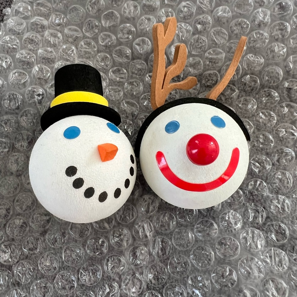 Festive Snowman and Reindeer Antenna Balls